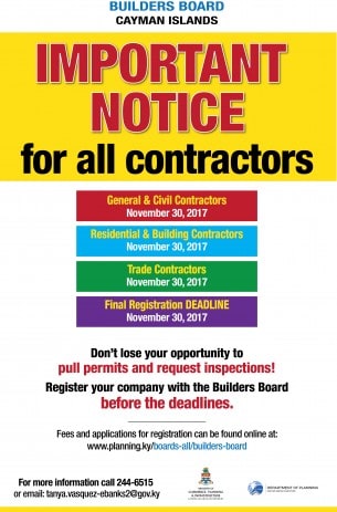 IMPORTANT NOTICE FOR ALL CONTRACTORS